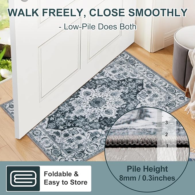 WILLSUN Washable Area Rugs, 8x10 Non-Slip Boho Large Area Rugs - Image 4