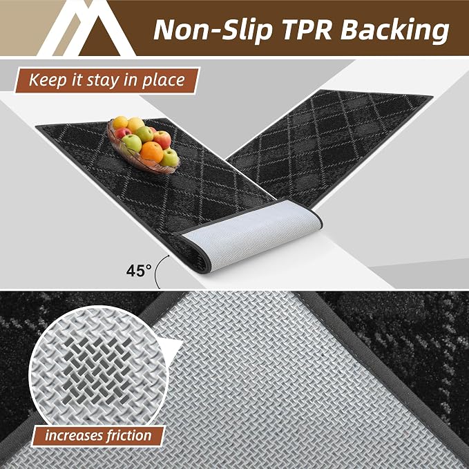 COSY HOMEER Plaid Door Mat 32" x 48", Dirt Trapper Entryway Rugs, Non-Slip - Image 5