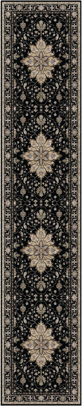 Area Rugs 2'6''x14' Washable Non-Slip, Floral Vintage Distress Print Pattern by RELEANY