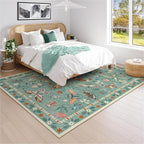 Lahome Insect 8x10 Area Rugs, Soft Washable Rugs 8x10 Living Room Green Rugs - Image 5
