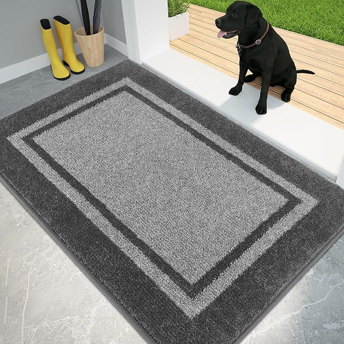 PURRUGS Dirt Trapping Door Mat 34" x 60", Non-Slip/Skid Machine Washable by PURRUGS