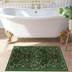 Floral 2x3 Entryway Rug, Washable Front Door Mat Indoor Non Slip Low Pile Small - Image 5
