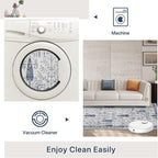 Bavni Rugs for Living Room, Floral Non Slip Machine Washable Rug, Neutral Low - Image 5