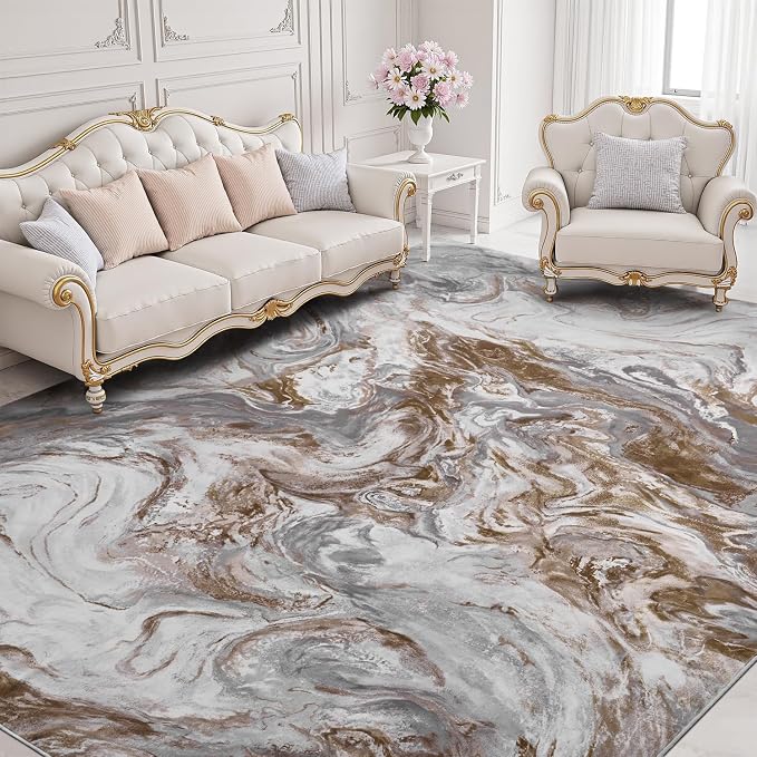 4x6 Washable Area Rugs for Living Room, Stain Resistant Carpet for Dining Room by PADOOR