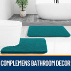 OLANLY Bathroom Rugs 36x24, Extra Soft Absorbent Chenille Bath Rugs, Rubber - Image 7
