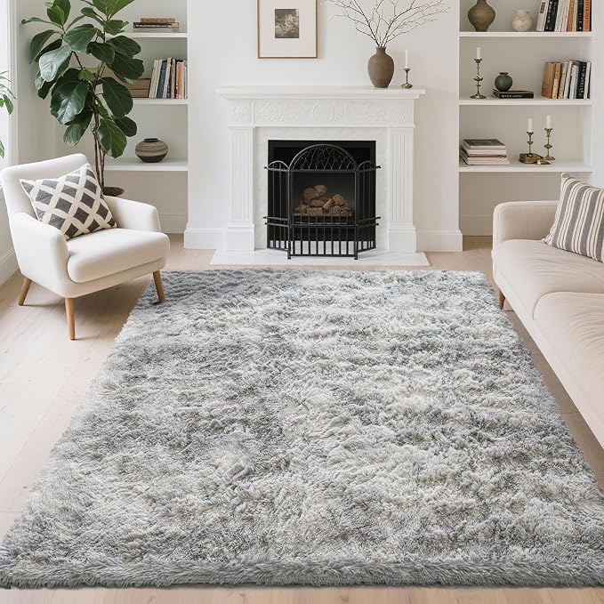 5x7 Area Rugs for Living Room Bedroom, Soft Fluffy Shaggy Bedside Rug, Indoor - Image 3