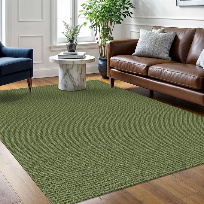 Braided Area Rug 5x7 Ft Washable Rugs by Ivissy