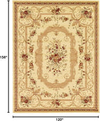 Rugs.com Chateau Collection Rug – 10' x 13' Cream Medium Rug Perfect - Image 2
