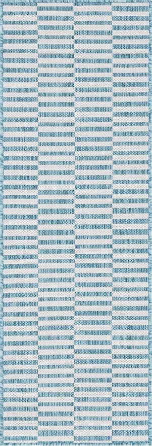 Unique Loom Outdoor Striped Collection Area Rug - Image 10