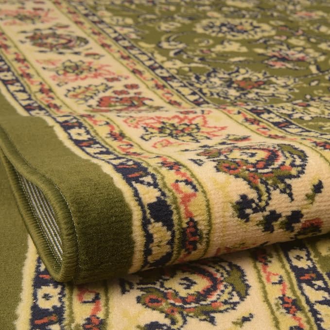 Rugs.com Yasmin Collection Rug – 8 Ft Square Green Medium Rug Perfect - Image 6