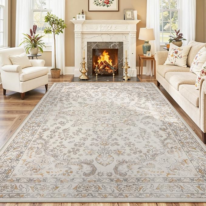 Wonnitar Washable Living Room Rugs, 8x10 Area Rugs by Wonnitar
