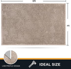 PURRUGS Easy Care Area Rug 4ft x 6ft, Non-Slip Machine Washable Entryway Rug - Image 2