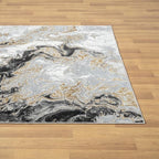 LUXE WEAVERS Marble Swirl Abstract Area Rug, Smoke 5x7 - Image 7