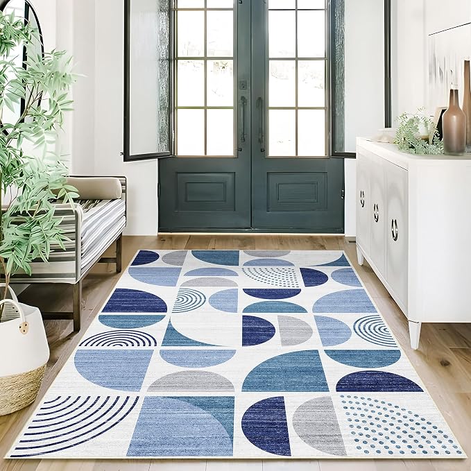 MUJOO 3x5 Rug Washable, Small Throw Floor Carpet Non Slip Soft Indoor Modern - Image 7