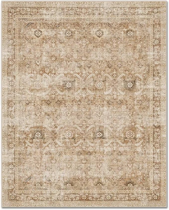 Washable 8x10 Area Rugs for Living Room, Boho Non-Slip Vintage Distress Large - Image 8