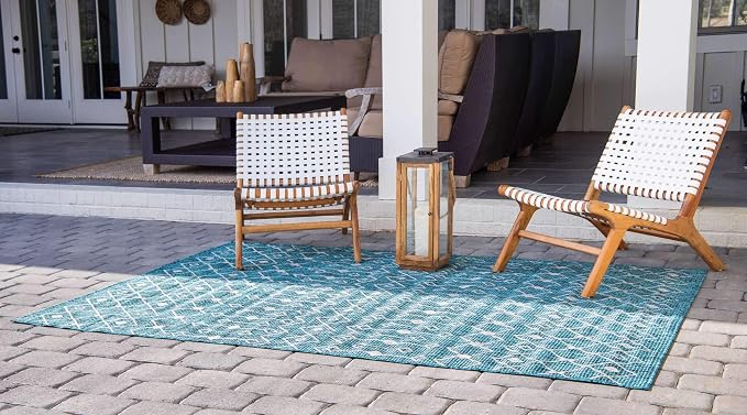 Unique Loom Outdoor Trellis Collection Area Rug - Image 2