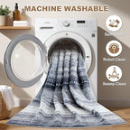 Nakagishi Area Rug Living Room Rugs: 7x9 Machine Washable Boho Large Neutral - Image 2