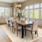Distressed Beige Rugs for Living Room 6x9, Low Pile Thin Area Rugs for Bedroom - Image 3