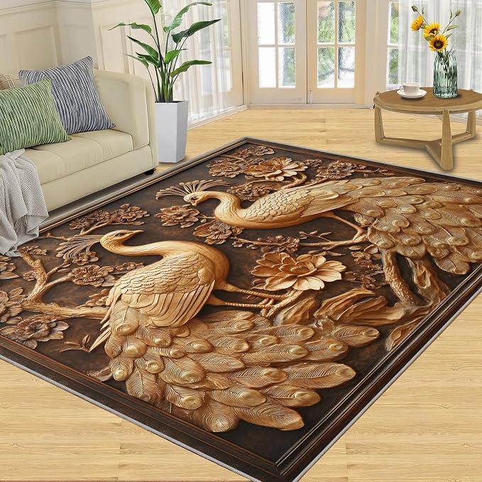 Peacock Rugs for Bedroom by STRELEC