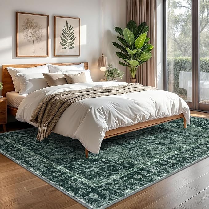 KOZYFLY Boho Area Rug 6x9 Ft Thin Washable Rugs - Image 7