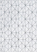 Rugs.com Lattice Trellis Collection Rug – 7' x 10' White Low-Pile Rug Perfect by Rugscom