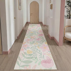 Floral Runner Rug 2x8 Washable Hallway Pink Bedroom Non Slip Cute Long Kitchen - Image 6