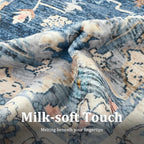 Area Rugs 5x7, Low Pile Washable Rugs, Soft Vintage Distressed Rugs - Image 7
