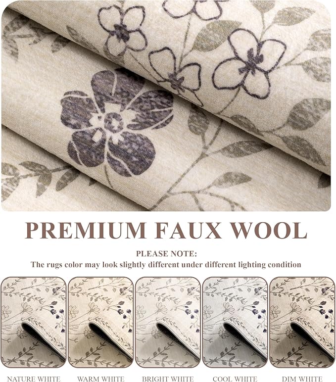 YIHOUSE 6x9 Washable Rug for Bedroom, Girls Dorm - Image 4