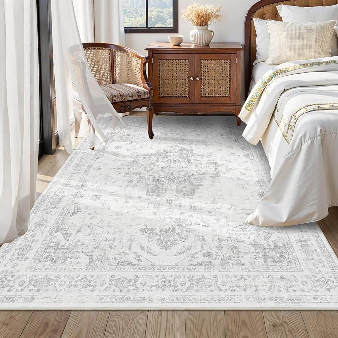 6x9 Vintage Washable Area Rugs Boho Medallion Large Distressed Retro Accent - Image 2