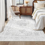 6x9 Vintage Washable Area Rugs Boho Medallion Large Distressed Retro Accent - Image 2