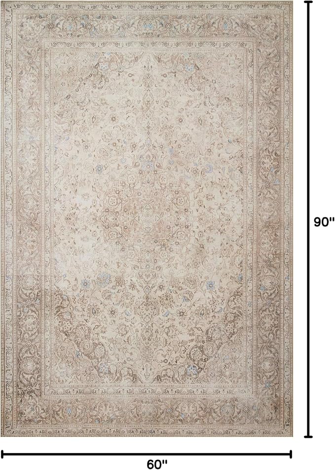 Loloi Loren Collection LQ-03 Sand/Taupe 5'-0" x 7'-6" Area Rug - Image 3