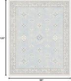 RUGGABLE Washable Vintage Area Rug – Verena Soft Blue 8x10, Stain-Resistant - Image 2