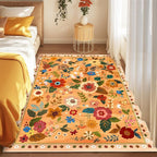 Floral 5x7 Area Rug Machine Washable Soft Print Boho Carpet Non Slip Doormat - Image 9