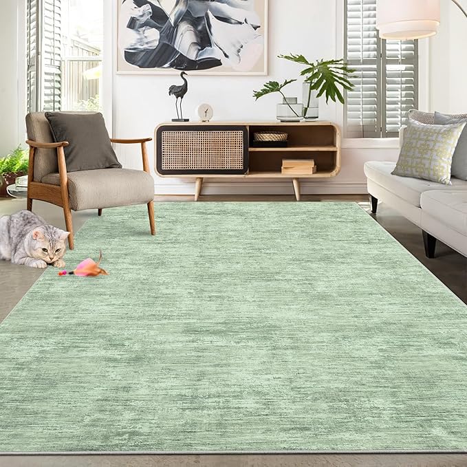 RUGSREAL Bedroom Area Rug 4x6 Modern Abstract Area Rug Stain Resistant Small - Image 8