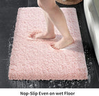 Bathroom Runner Rug 24x59 Pink Non Slip Fluffy Long Bath Mat - Image 4