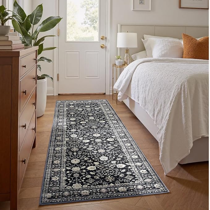 2x6 Area Rug, Boho Vintage Oriental Washable Rugs, Collapsible Area Rug - Image 6