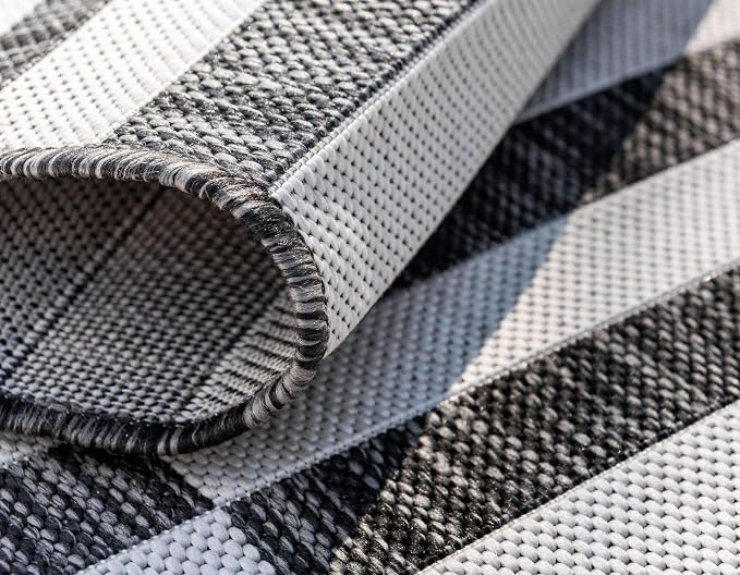 Unique Loom Outdoor Striped Collection Area Rug - Image 6