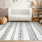 BESTSWEETIE 5x7 Area Rugs for Living Room Washable Moroccan Farmhouse Neutral - Image 9