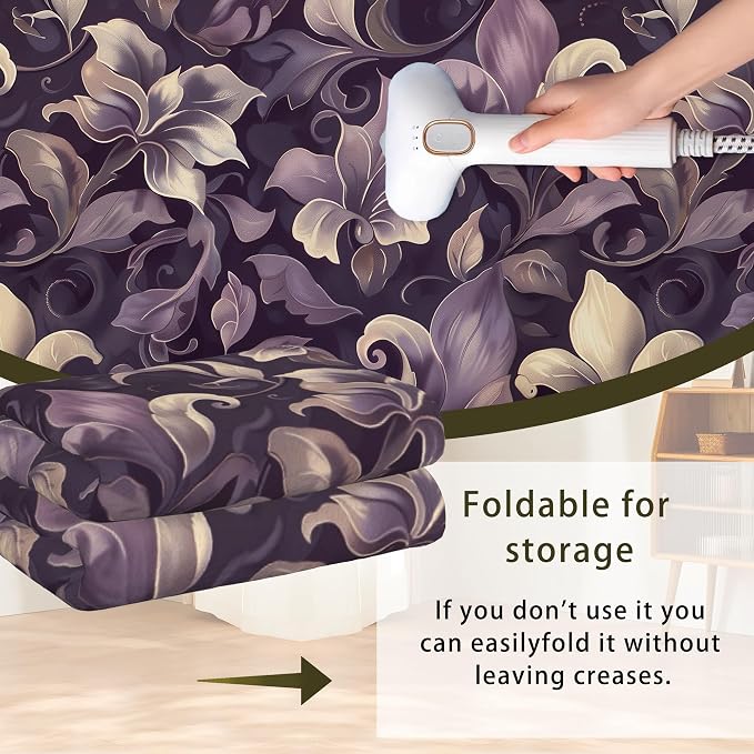 Purple Luxury Floral Texture Rug - Image 6