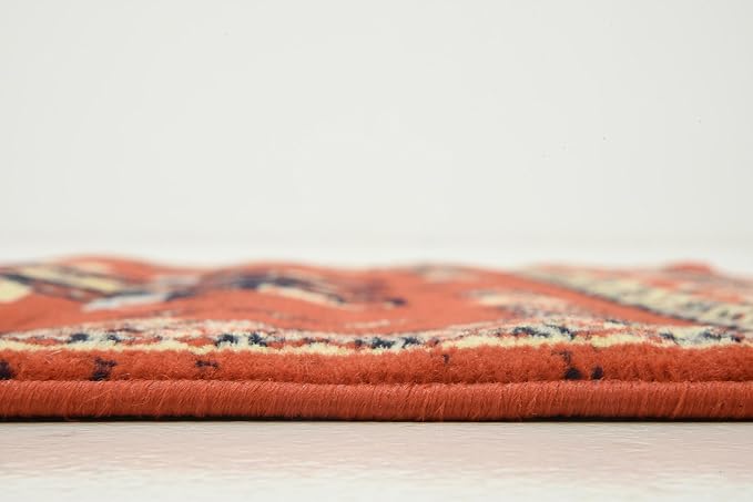 Unique Loom Taftan Collection Border Geometric Tribal Inspired Design Area Rug - Image 8