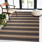 Striped Easy Jute Rug 3x5 Outdoor Entryway Rug Washable Area Rugs by Zeeinx