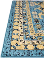 Unique Loom Taftan Collection Border Geometric Tribal Inspired Design Area Rug - Image 6