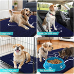 OLANLY Dog Door Mat for Muddy Paws 59x35, Paw Print Design, Absorbs Moisture - Image 7