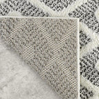 Antep Rugs Palafito 2x5 Geometric Shag Diamond High-Low Pile Textured Indoor - Image 4