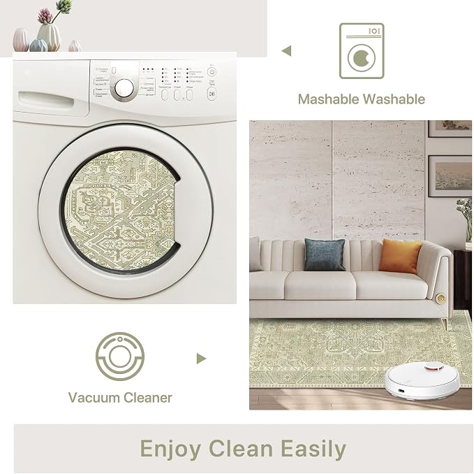 2x5 Runner Rug Machine Washable Boho Runners - Image 5