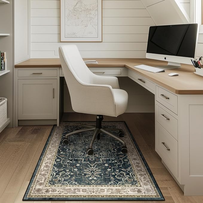 Washable Throw Rugs for Entryway, 4x6 Dark Rug - Image 4