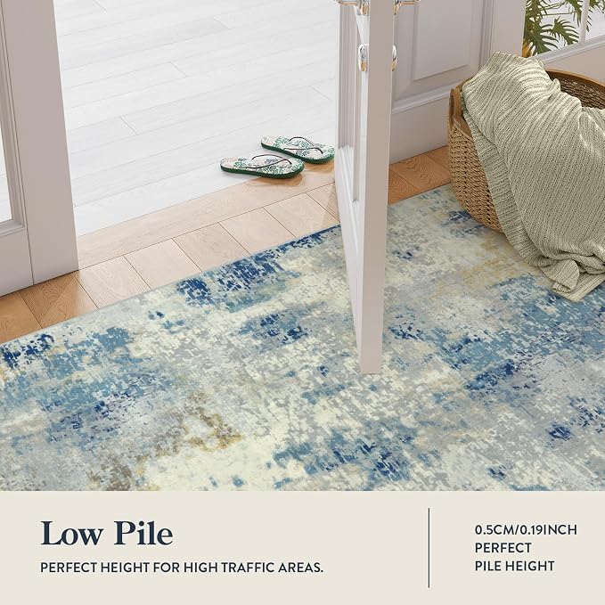 Lahome Modern Abstract Washable Area Rugs 5x7, Soft Living Room Rug Non Slip - Image 8