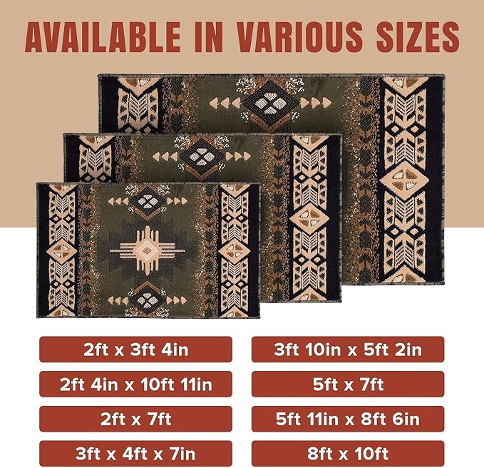 YHSF South West Native American Area Rug C318 - Image 5