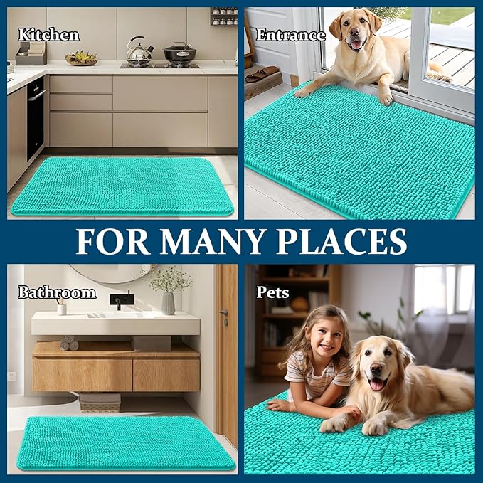 OLANLY Dog Door Mat for Muddy Paws 59x20, Absorbs Moisture and Dirt, Absorbent - Image 8