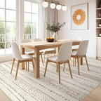 Nakagishi Area Rug Living Room Rugs: 5x7 Machine Washable Boho Large Neutral - Image 8